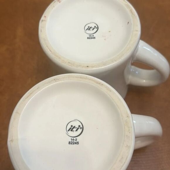 Set Of 3 ITI White Ceramic Coffee Mugs - Picture 7 of 8